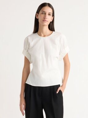 NWT Modern Citizen Roxanne Elasticated-Sleeve Blouse Size SWhite / S